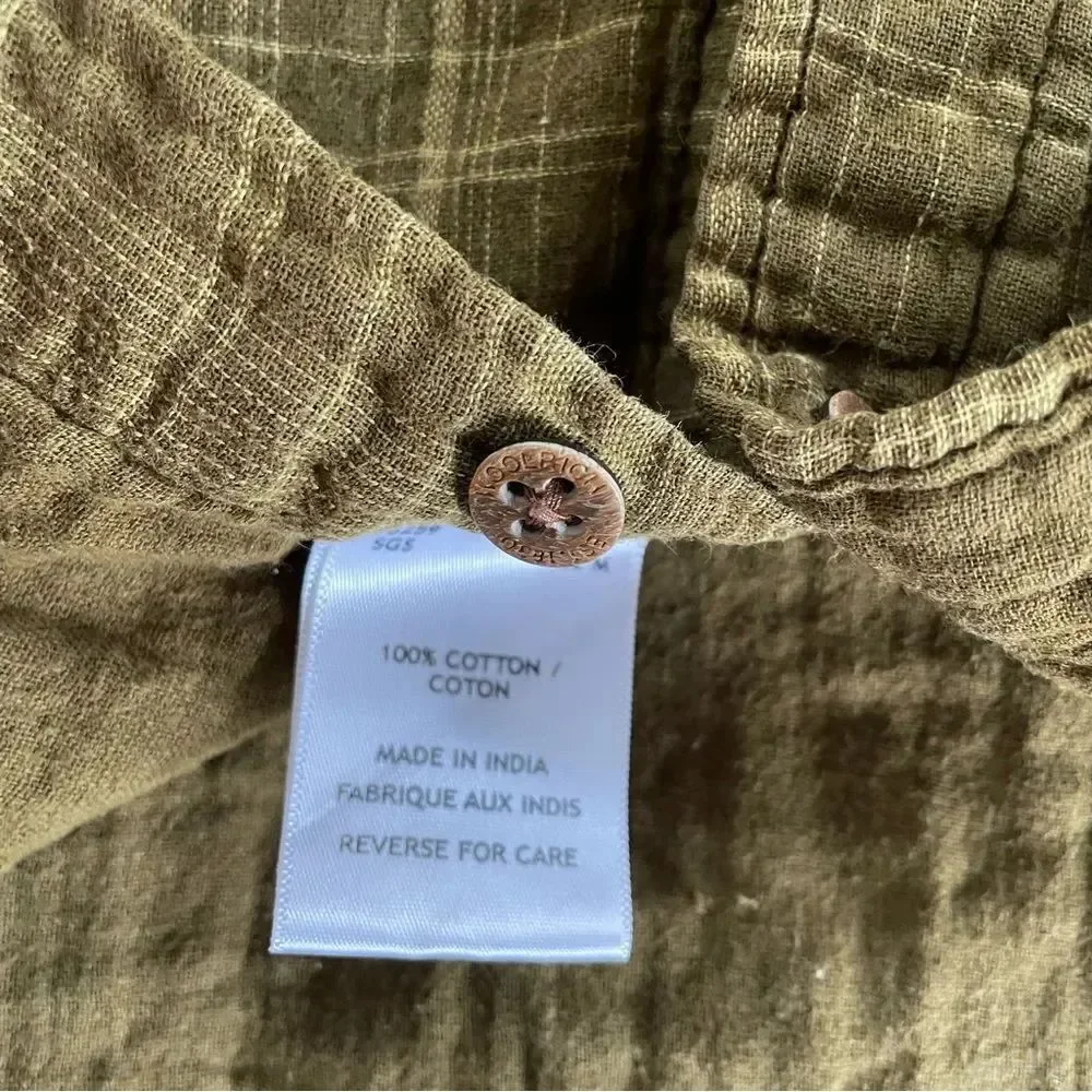 Woolrich plaid button